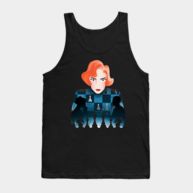 The Chess Queen Tank Top by Meca-artwork